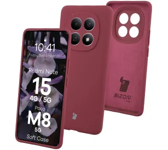 Etui Bizon Soft do Xiaomi Redmi Note 15 / POCO M8 5G Śliwkowy