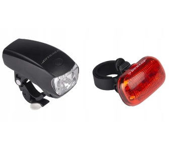 Zestaw lampek rowerowych Dunlop LED przód i tył