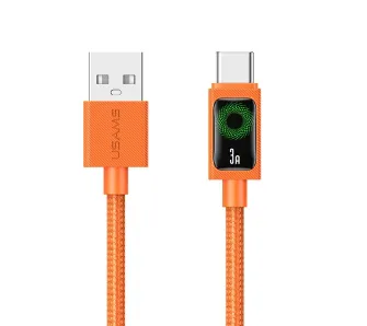 Kabel USAMS U92 USB-C do USB-A 18W 1,2m Pomarańczowy