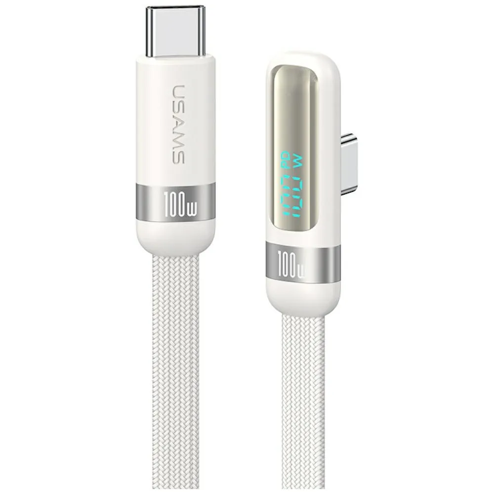Kabel USAMS US-SJ653 PD 100W USB-C do USB-C 1,2m Biały