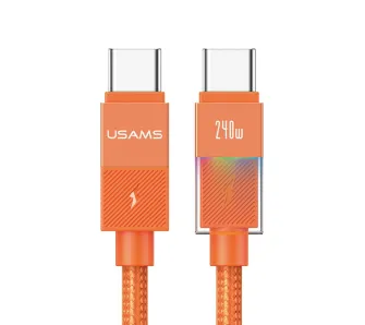 Kabel USAMS U93 USB-C do USB-C 240W 1,2m Pomarańczowy
