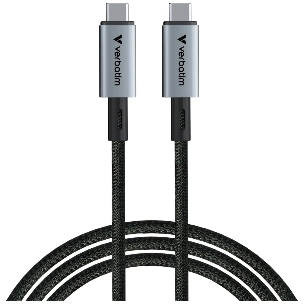 Kabel Verbatim 31847 Sync & Charge 40Gb/s USB-C do USB-C 240W 1,2m Czarny