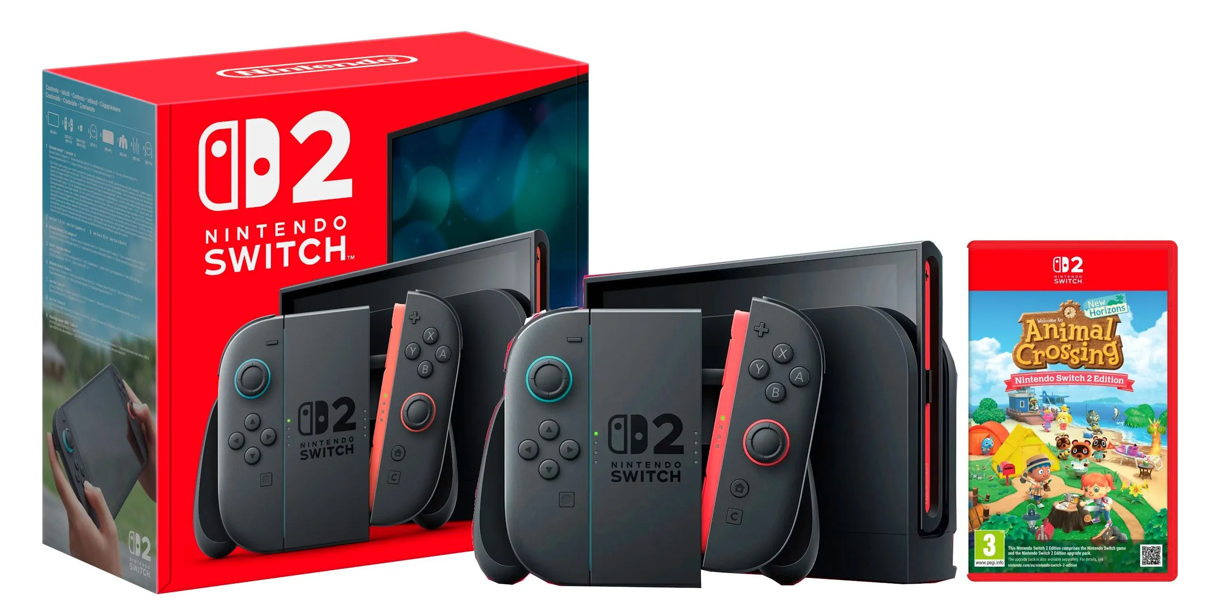 Konsola Nintendo Switch 2 Joy-Con Czarny + Animal Crossing New Horizons NS2 Edition