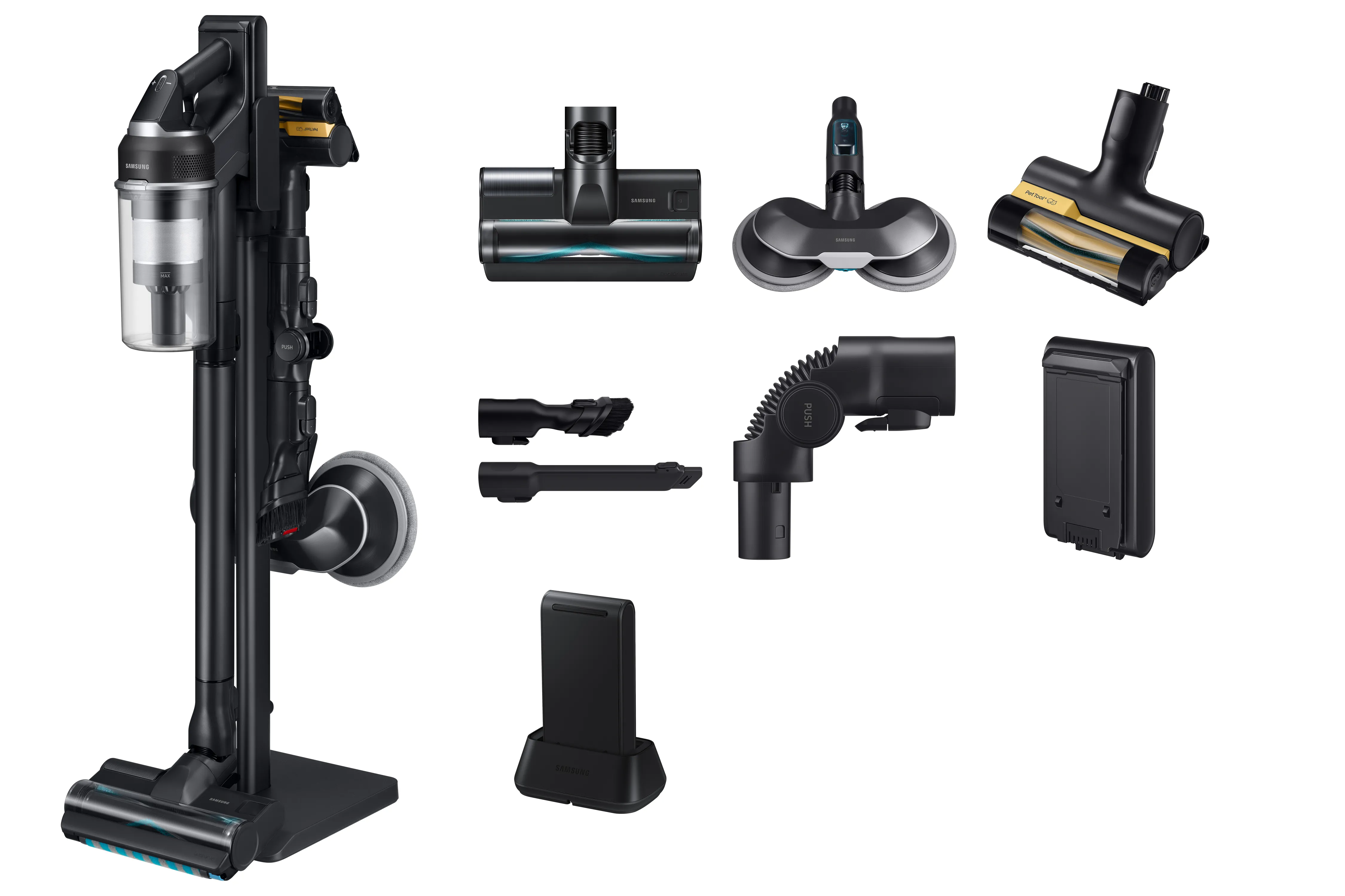 Odkurzacz pionowy Samsung Jet 95S pro extra VS70H28GGK/GE 120min Funkcja mycia Wymienny akumulator Mini elektroszczotka