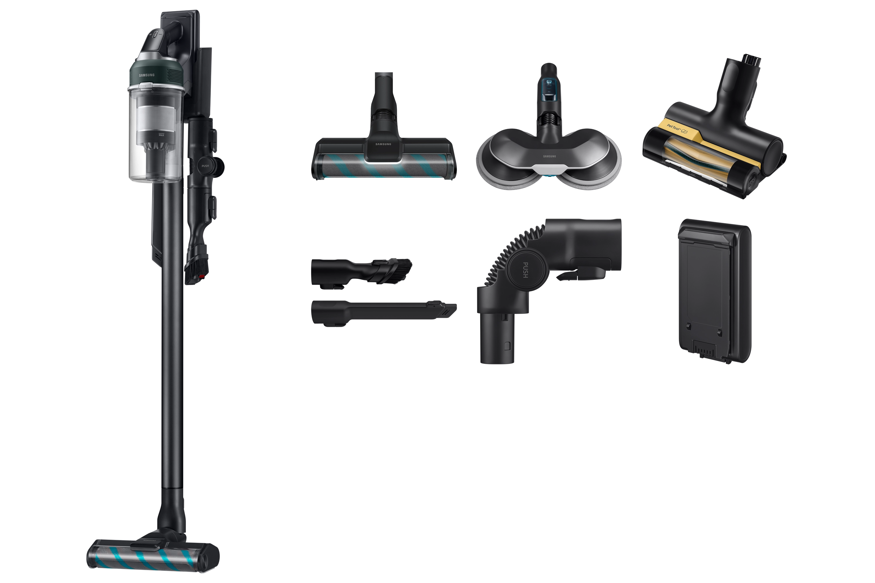 Odkurzacz pionowy Samsung Jet 85S premium VS70H25WPT/GE 60min Funkcja mycia Wymienny akumulator Mini elektroszczotka