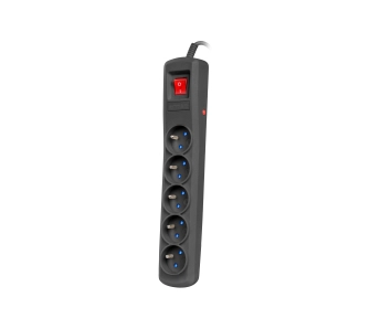 Listwa Armac R5 5 gniazd 1,5m Czarny