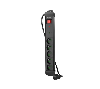 Listwa Lanberg SP1-05E-0150-BK 5 gniazd 1,5m Czarny