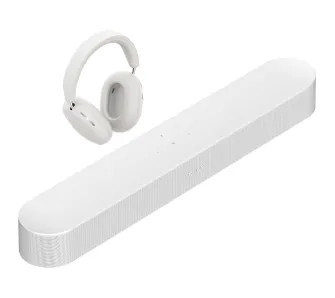 Soundbar Sonos Beam Gen2 4.1 Wi-Fi AirPlay Dolby Atmos + Słuchawki bezprzewodowe Sonos Ace Biały