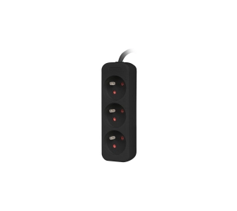 Przedłużacz Lanberg PS0-03E-0300-BK 3 gniazda 3m Czarny