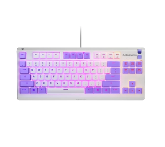 Klawiatura membranowa SteelSeries Apex 3 TKL Amethyst Biało-Fioletowy