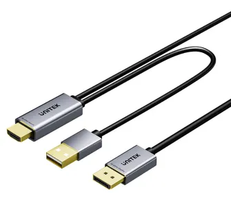 Kabel HDMI Unitek V1714A Jednokierunkowy HDMI/USB-A do DisplayPort 4K 1,8m