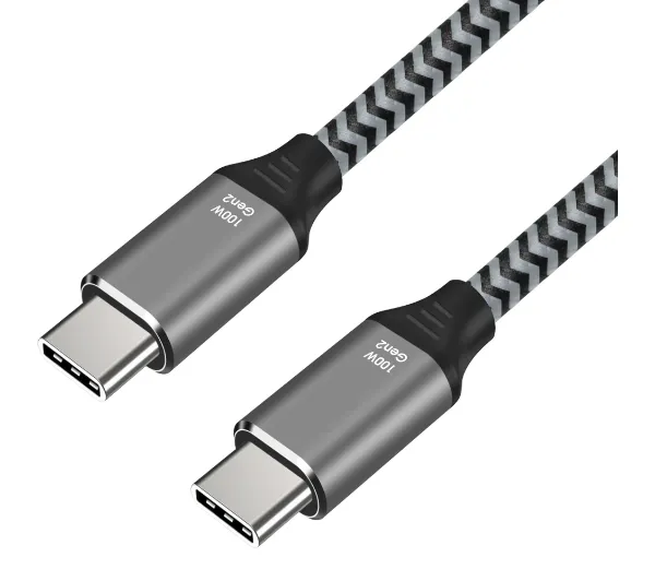Kabel USB-C - USB-C ART 100W 5A 2m Czarno-srebrny