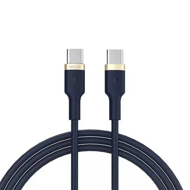 Kabel Vayox VA0062 Premium line USB-C - USB-C 1m 3A Granatowy