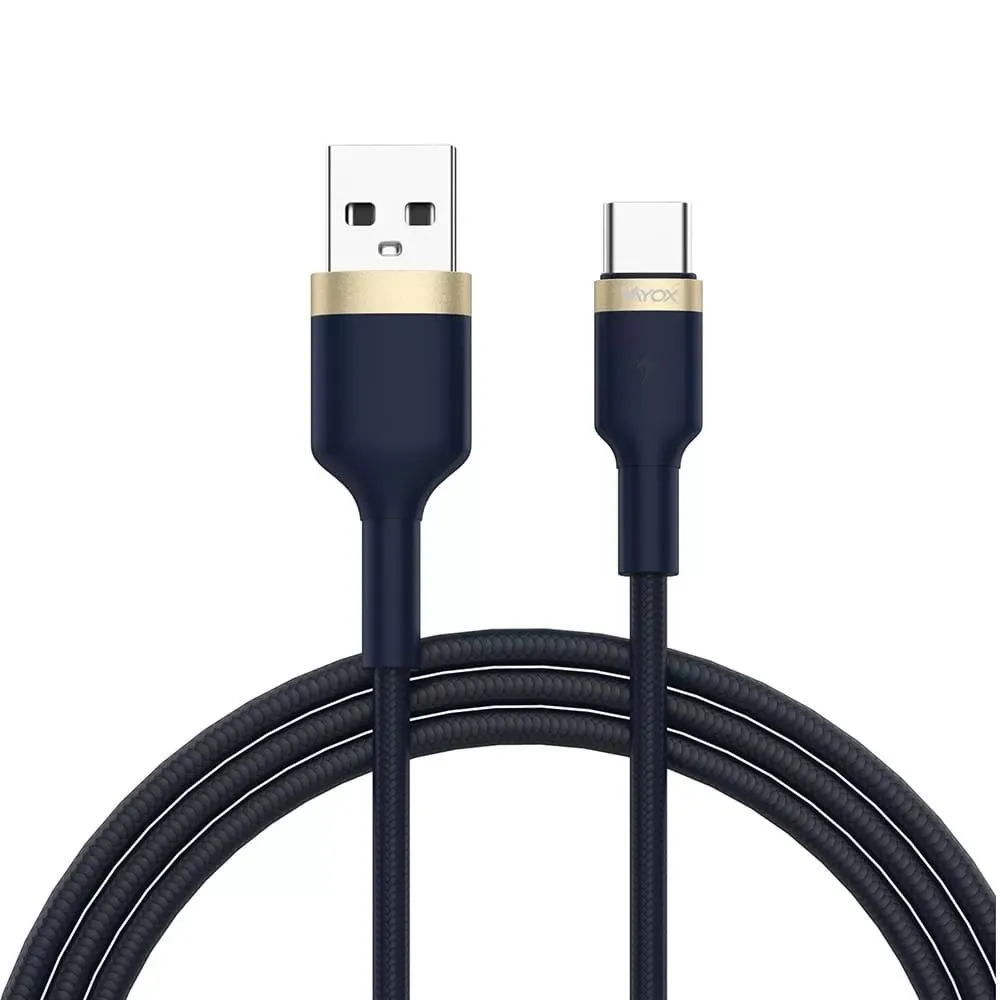 Kabel Vayox VA0059 Premium Line USB-A do USB-C 1m 3A Granatowy
