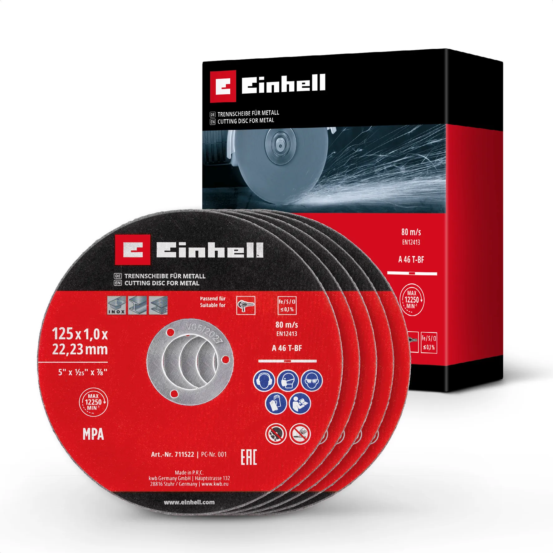 Tarcza do cięcia Einhell 49711522 125mm 5szt