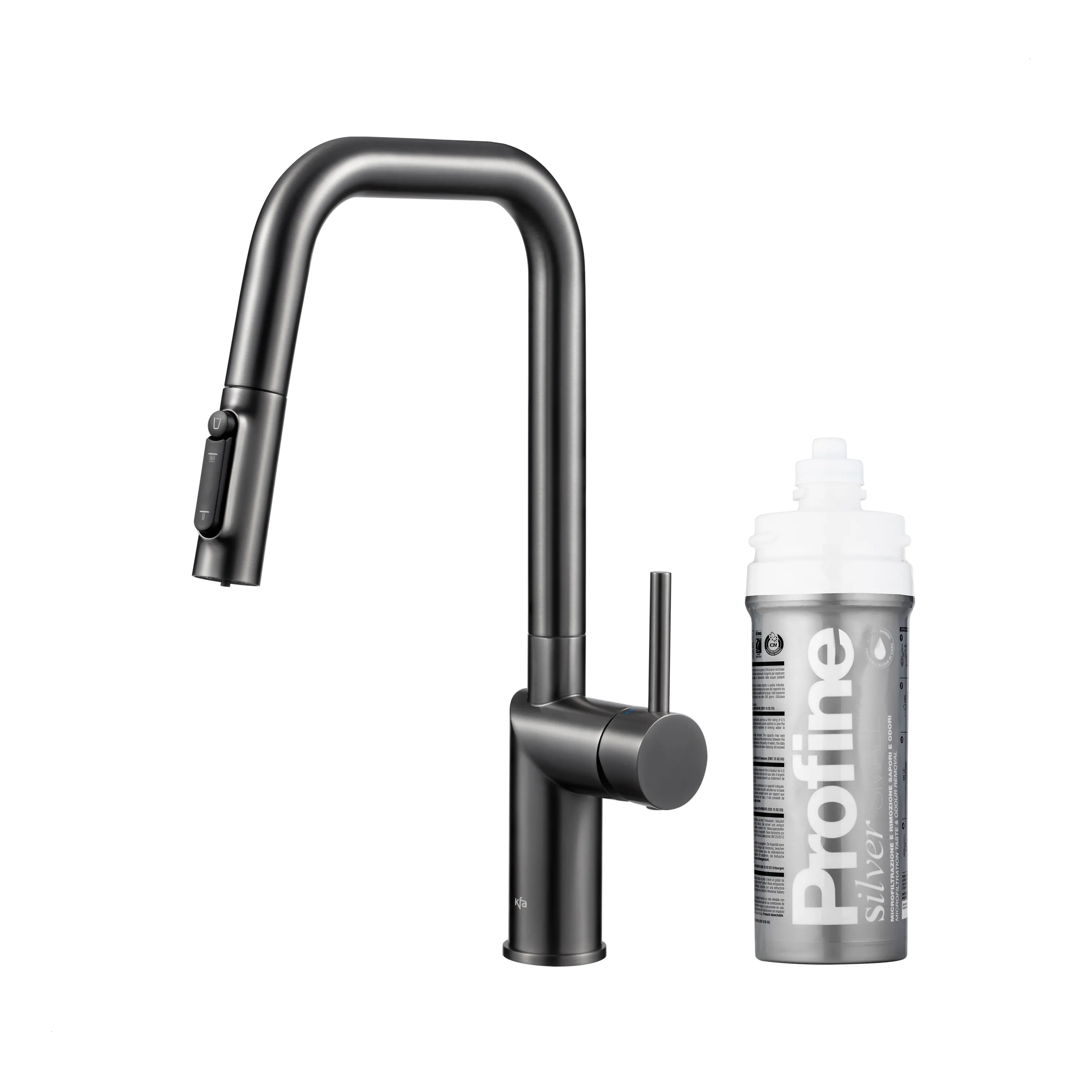 Bateria KFA Armatura Duero Pure Style Pull-Out 6623-314-61 Grafitowy Stal szlachetna