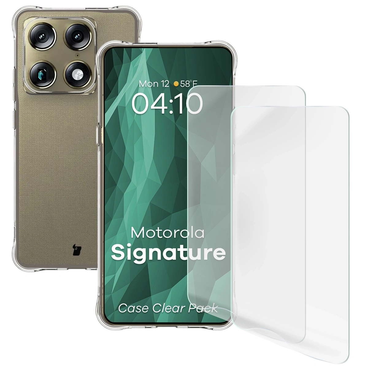 Szkło hartowane Bizon Case Clear Pack do Motorola Signature Przezroczysty