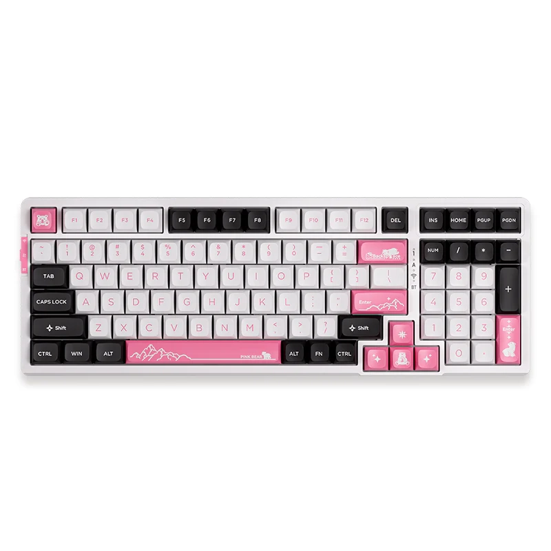 Klawiatura mechaniczna VGN V98Pro V3 Daiyu Switch Biało-Różowy