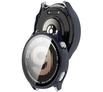 Etui Bizon Case Watch Adamo do OnePlus Watch Lite 45 mm / Oppo Watch S 45 mm Ciemnoniebieski