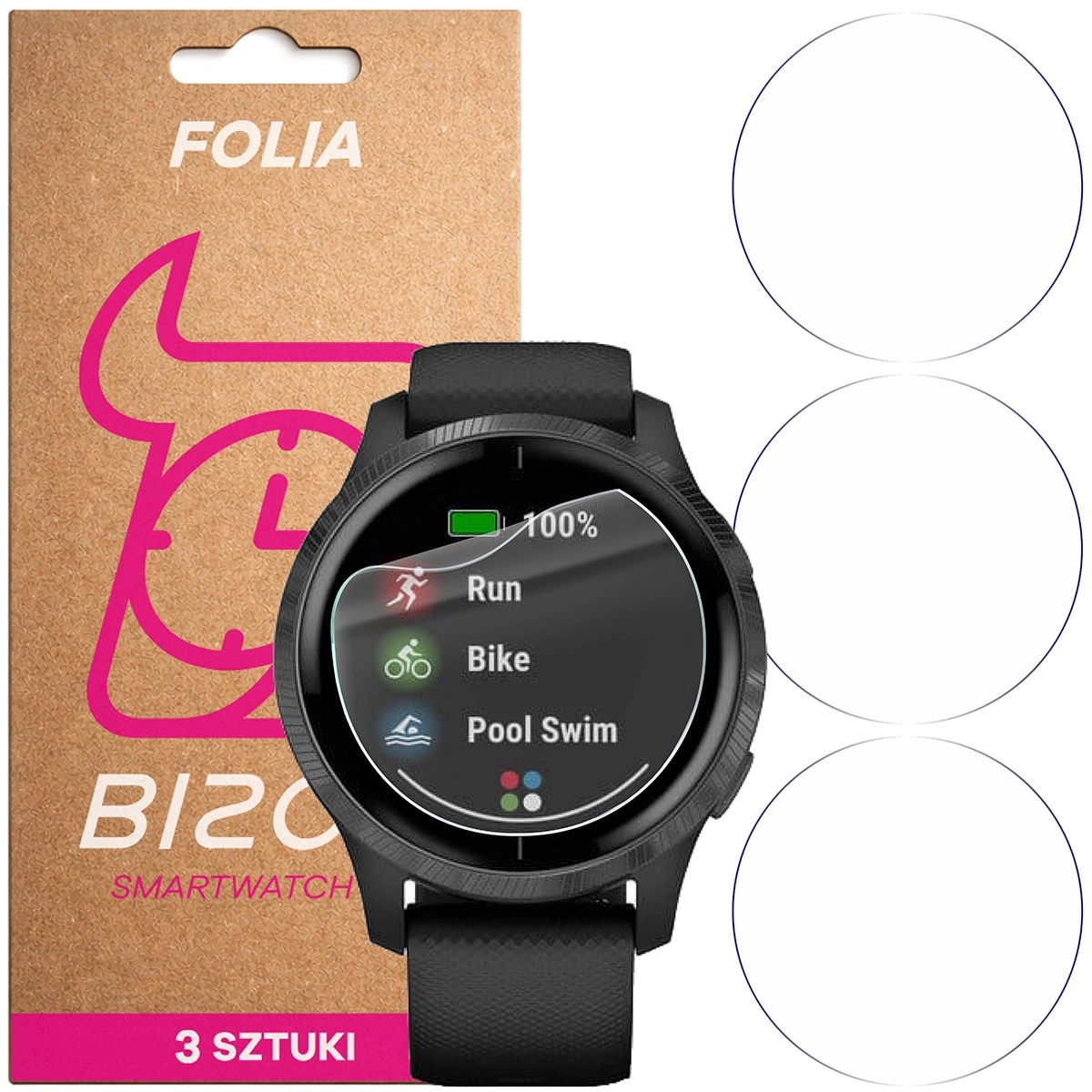 Folia hydrożelowa Bizon Watch Film HydroFlex do Garmin Venu