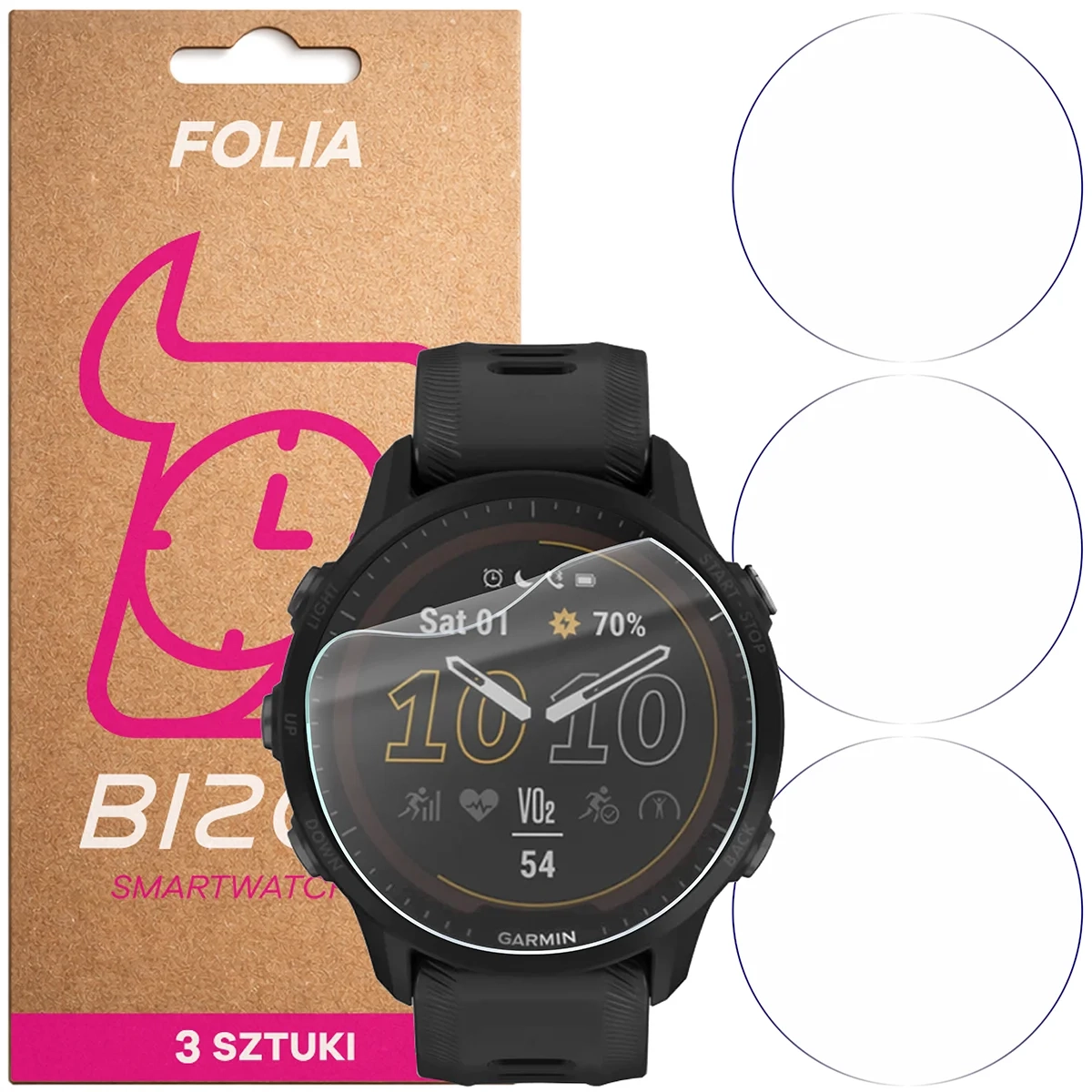 Folia hydrożelowa Bizon Watch Film HydroFlex do Garmin Forerunner 955 Solar