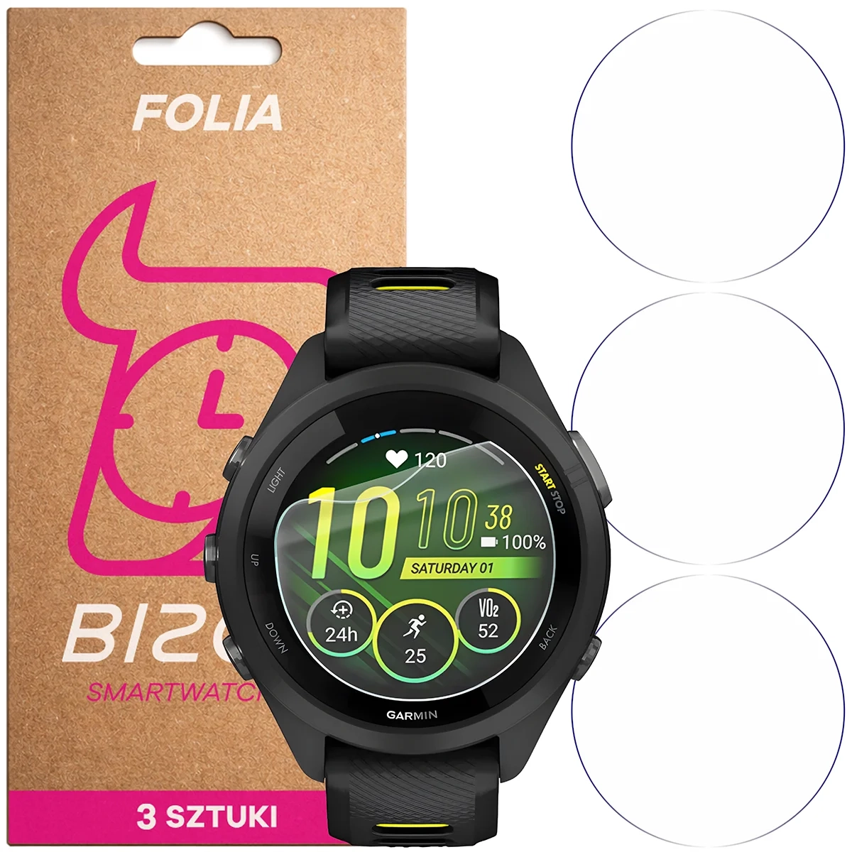 Folia hydrożelowa Bizon Watch Film HydroFlex do Garmin Forerunner 265S