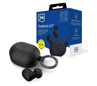 Słuchawki bezprzewodowe 3mk FlowBuds 6.0 Dokanałowe Bluetooth 6.0 Czarny