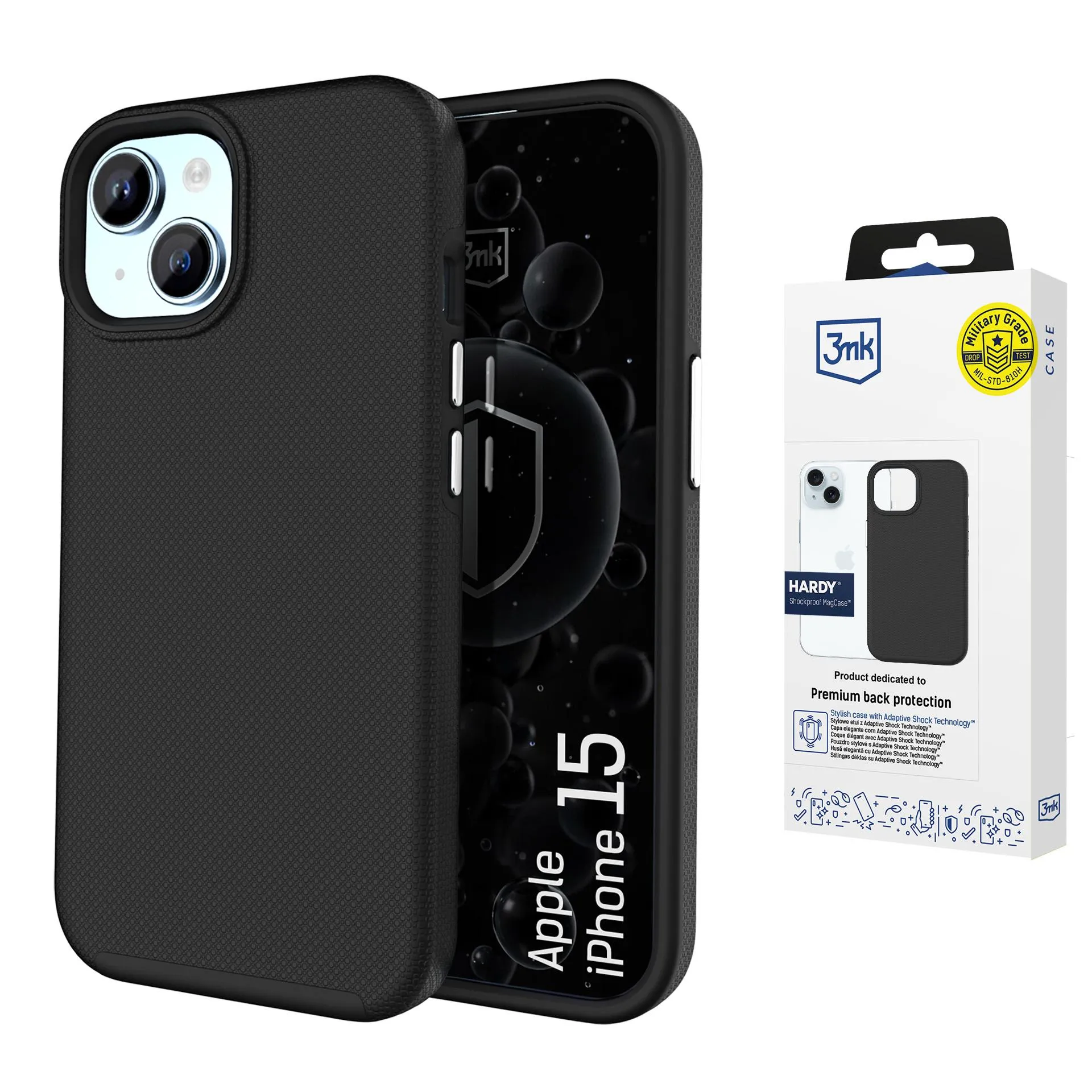 Etui 3mk Hardy Shockproof MagCase do iPhone 15 Czarny