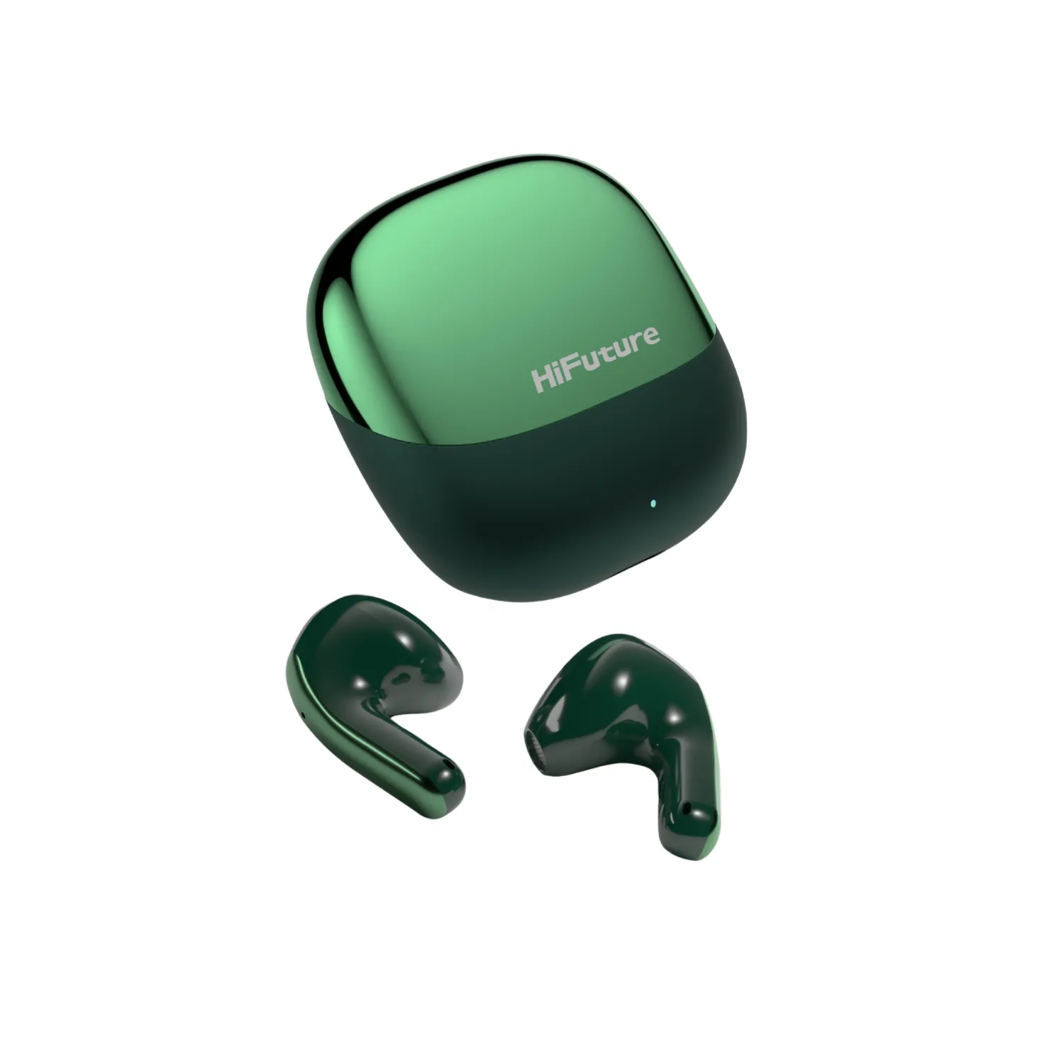 Słuchawki bezprzewodowe HiFuture ChromeBuds Douszne z system 4 mikrofonów + ENC Bluetooth 5.4 Zielony