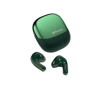 Słuchawki bezprzewodowe HiFuture ChromeBuds Douszne z system 4 mikrofonów + ENC Bluetooth 5.4 Zielony