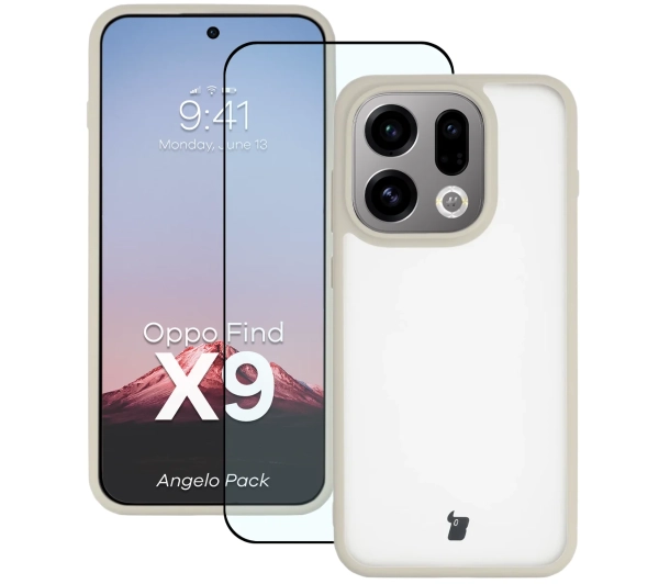 Bizon Angelo Pack do Oppo Find X9 Beżowy
