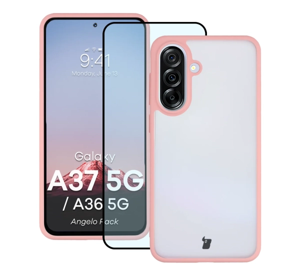 Bizon Angelo Pack do Galaxy A37 5G / A36 5G Jasnoróżowy