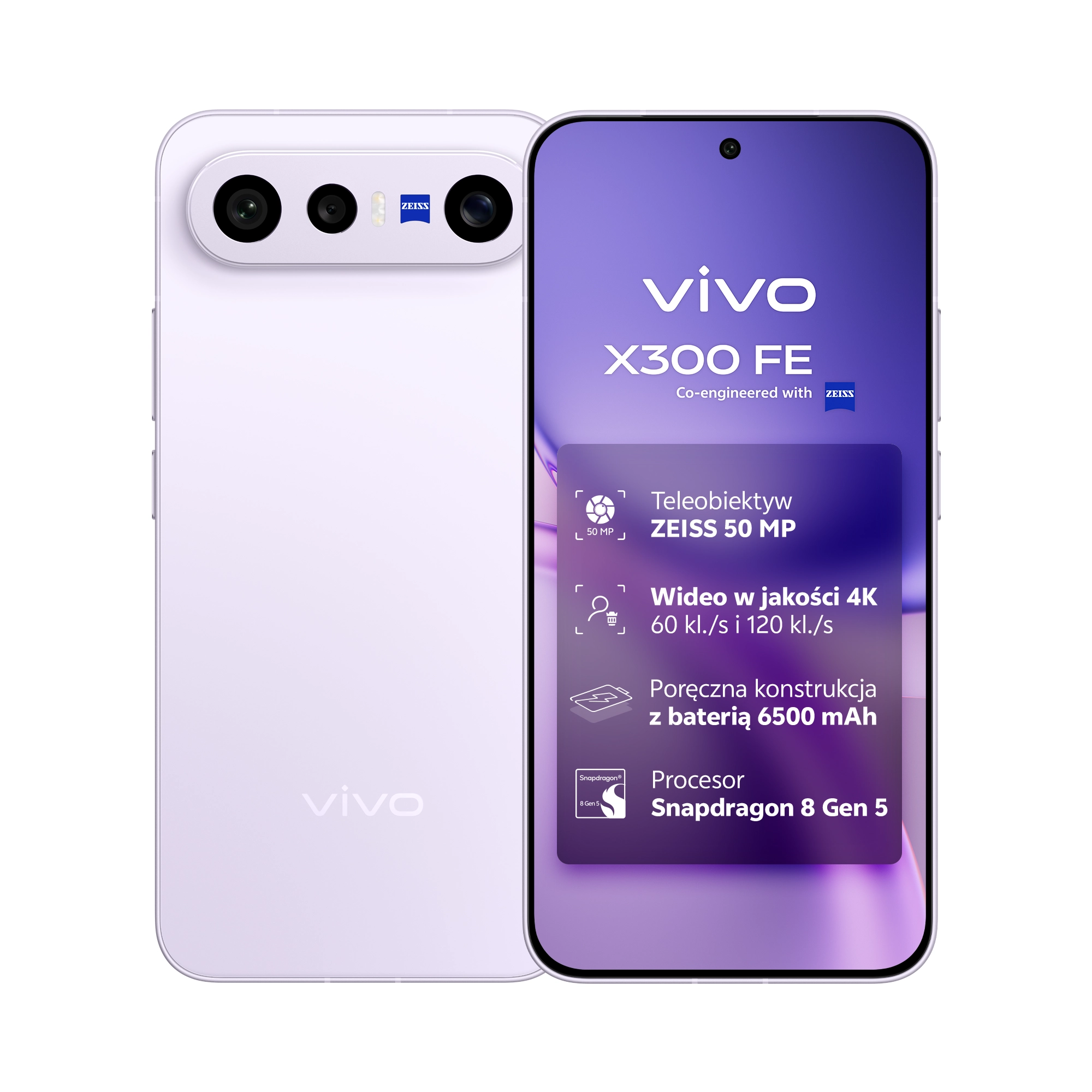 Smartfon vivo X300FE 5G 12/512GB 6,31" 120Hz 50Mpix Fioletowy