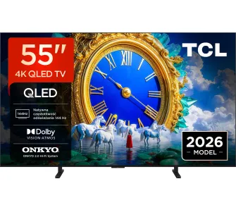 Telewizor TCL 55A400 55" QLED 4K 144Hz Google TV Funkcje AI Dolby Vision Dolby Atmos DTS-X HDMI 2.1 DVB-T2