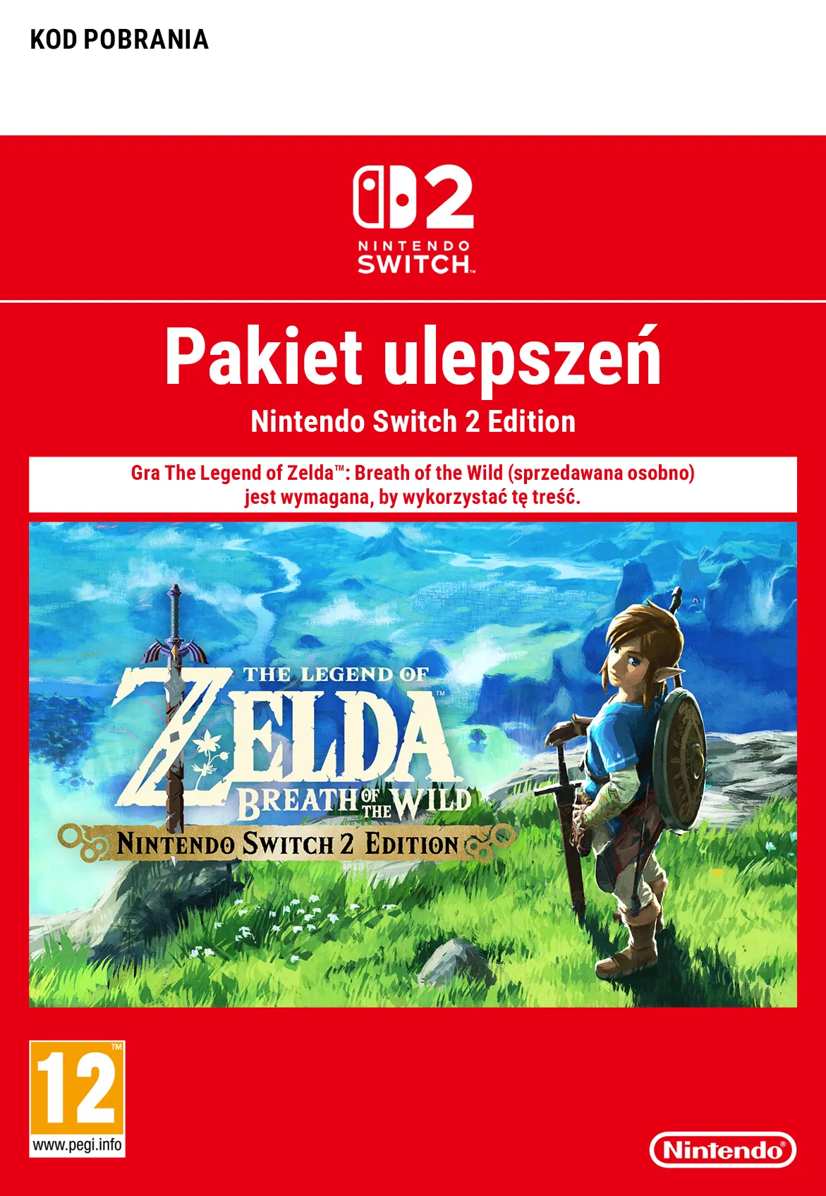The Legend of Zelda: Breath of the Wild Upgrade Pack Nintendo Switch 2 Edition [Bon Aktywacyjny]