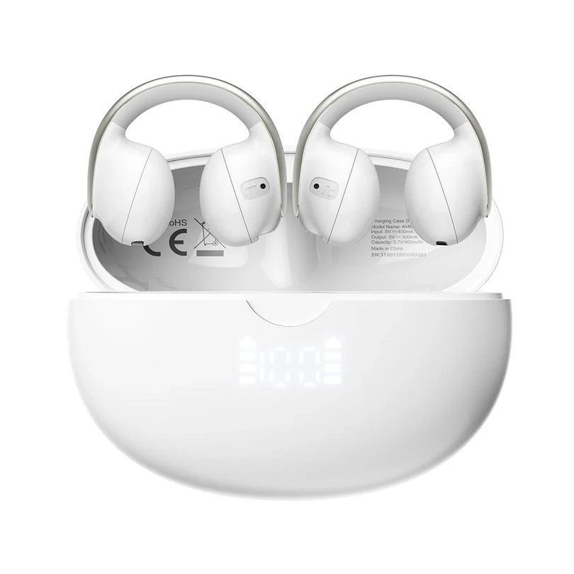 Słuchawki bezprzewodowe Blackview AirBuds 13 Konstrukcja klipsa Przewodnictwo powietrzne Bluetooth 5.4 Biały