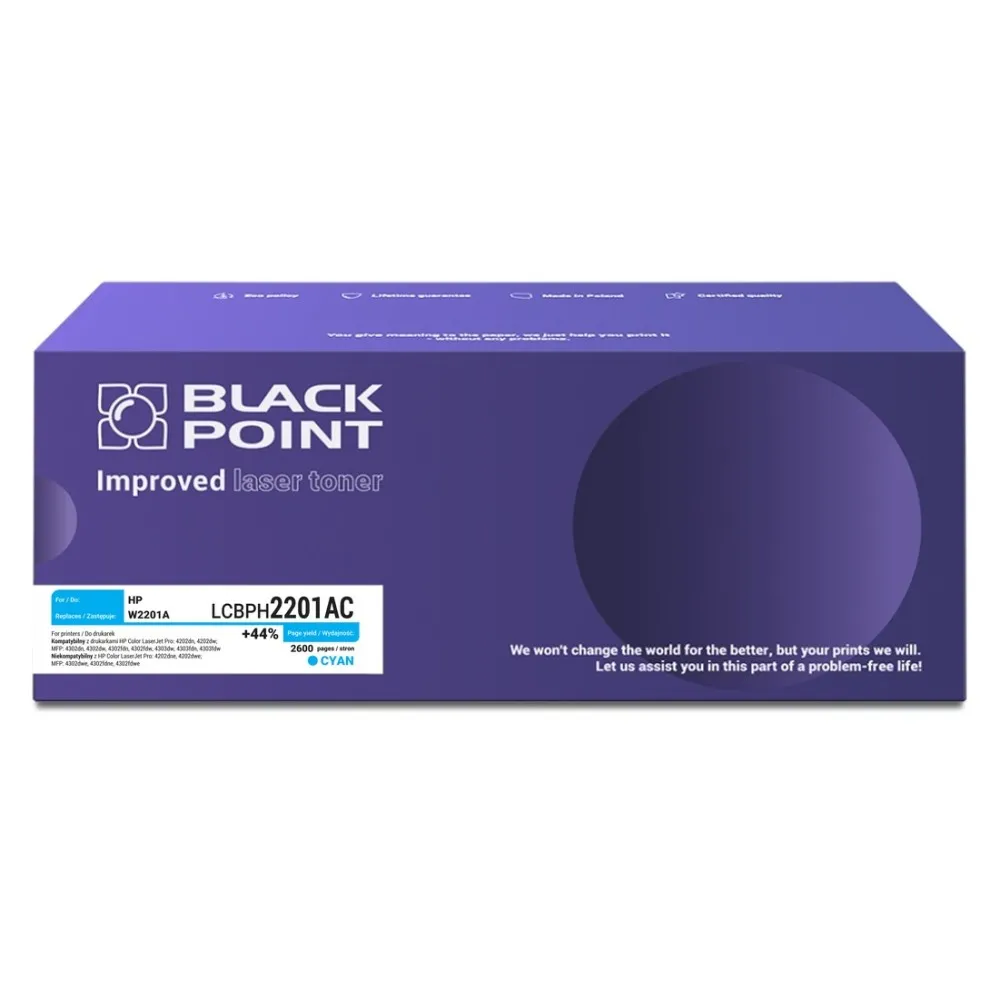 Toner Black Point LCBPH2201AC (zamiennik W2201A) Błękitny