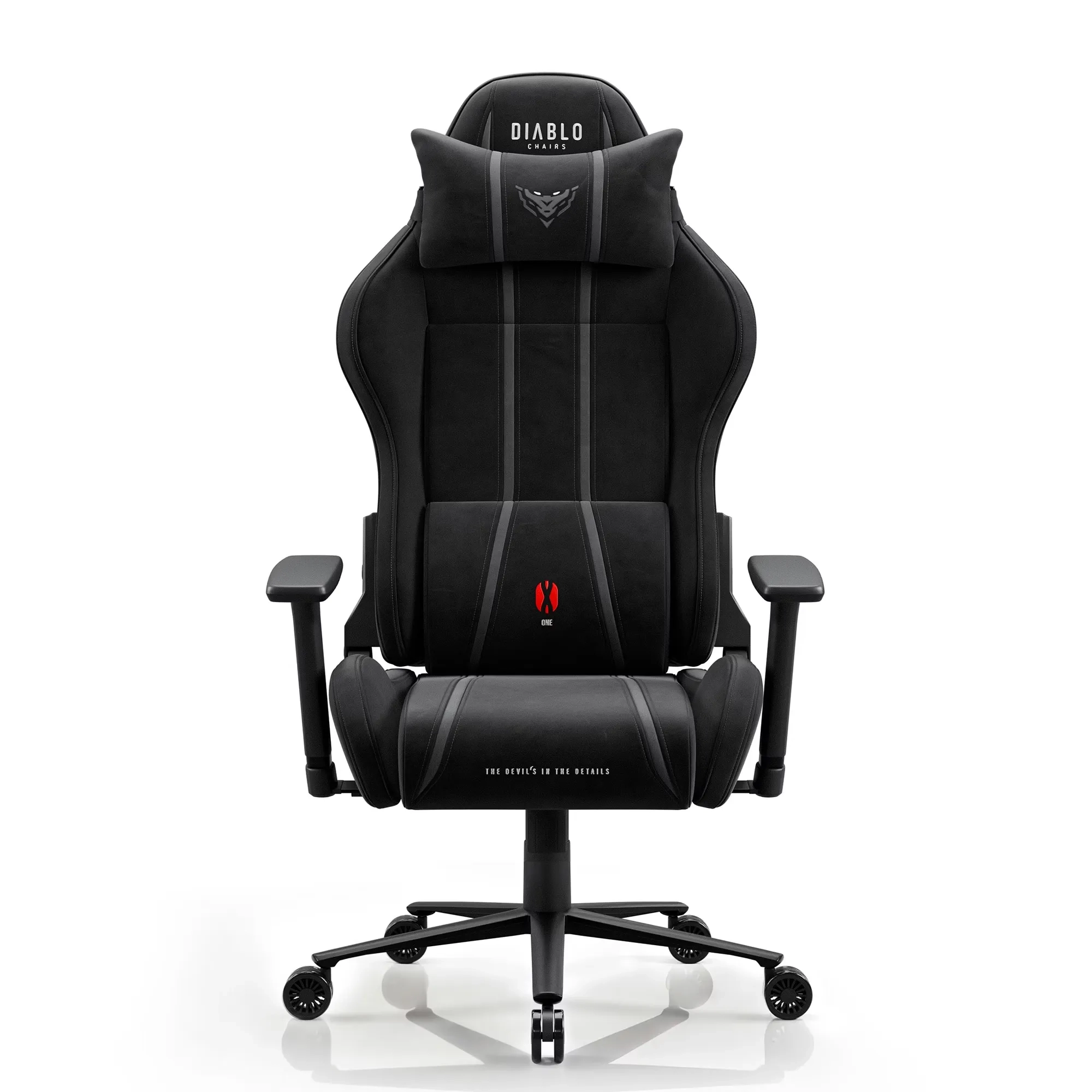Fotel Diablo Chairs X-One 2.0 Kingl Burned Black Gamingowy do 160kg Tkanina Czarny