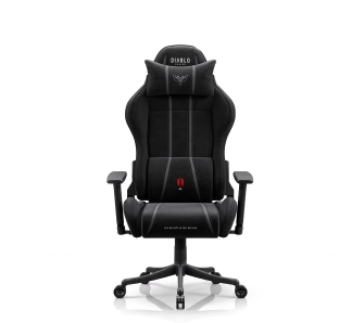 Fotel Diablo Chairs X-One 2.0 Small Burned Black Gamingowy do 90kg Tkanina Czarny