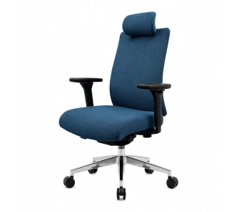 Fotel Jan Nowak VECTOR Fabric Blue Biurowy do 120kg Tkanina Ciemnoniebieski