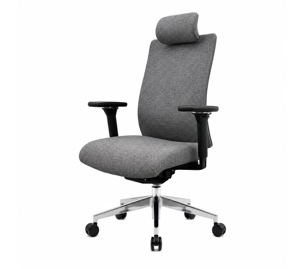 Jan Nowak VECTOR Fabric Dark Grey Biurowy do 120kg Tkanina Ciemnoszary