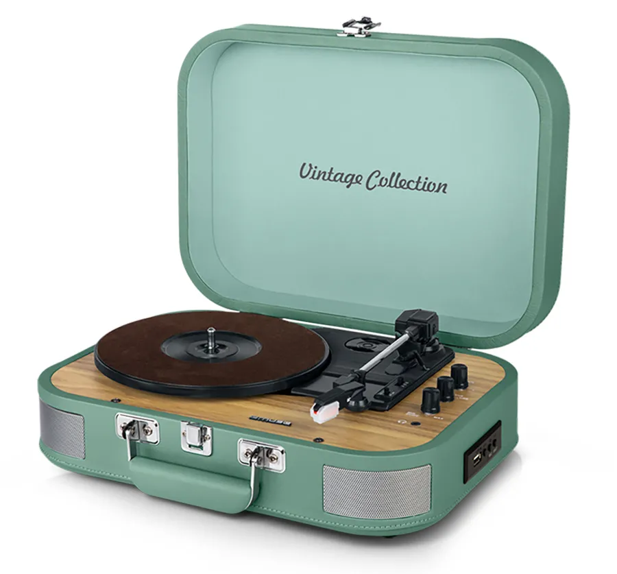 Gramofon Muse MT-201 WG Półautomatyczny Napęd paskowy Bluetooth Zielony