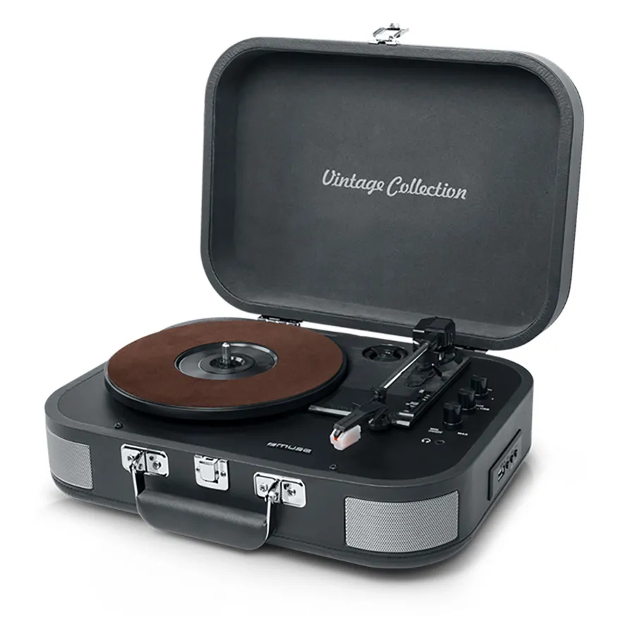 Gramofon Muse MT-201 DG Półautomatyczny Napęd paskowy Bluetooth Ciemnoszary