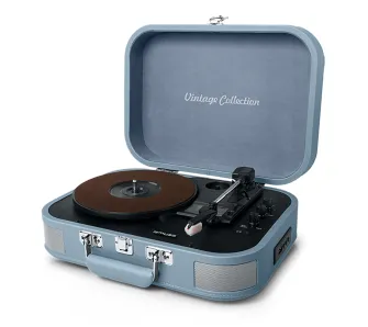 Gramofon Muse MT-201 BVB Półautomatyczny Napęd paskowy Bluetooth Niebieski
