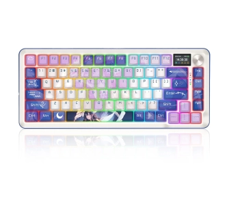 Klawiatura mechaniczna Redragon Flekact K708AK-RGB-PRO Leopard L Biało-Niebieski