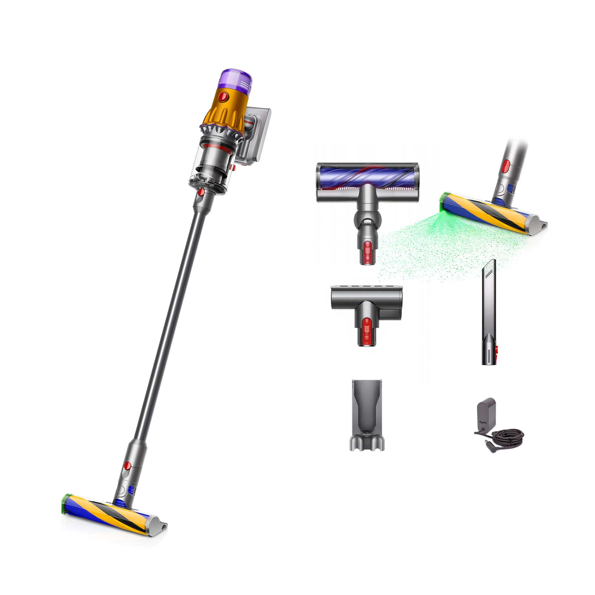 Odkurzacz pionowy Dyson V12 Detect Slim Absolute 494876-01 60min Wymienny akumulator Mini elektroszczotka