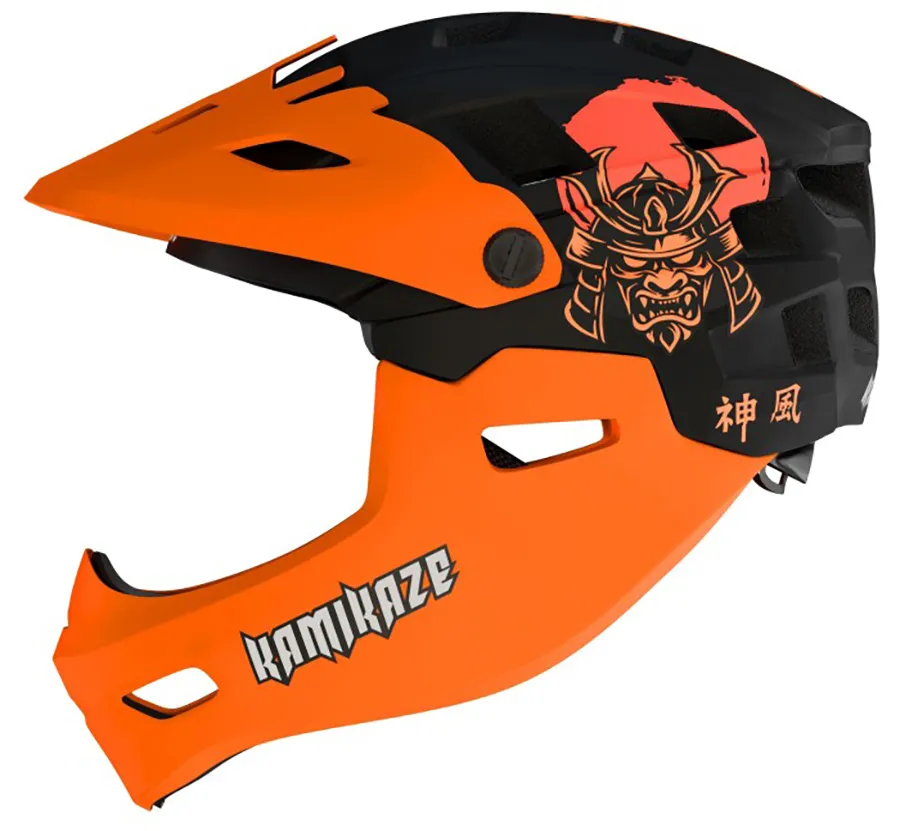 Kask Kamikaze RONIN Helmet Orange SAMURAI L Czarno-pomarańczowy