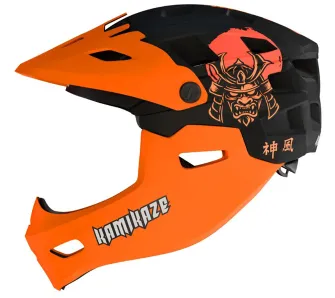 Kask Kamikaze RONIN Orange SAMURAI M Czarno-pomarańczowy