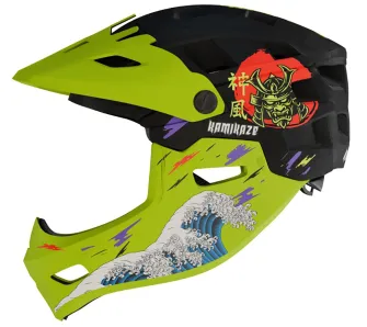 Kask Kamikaze RONIN Green Wave L Czarno-zielony