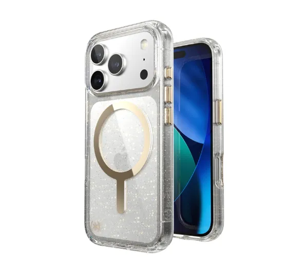 Speck Presidio Lux MagSafe do iPhone 17 Pro Przeźroczysty-Złoty